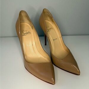 Christian Louboutin Beige Patent Leather Heels